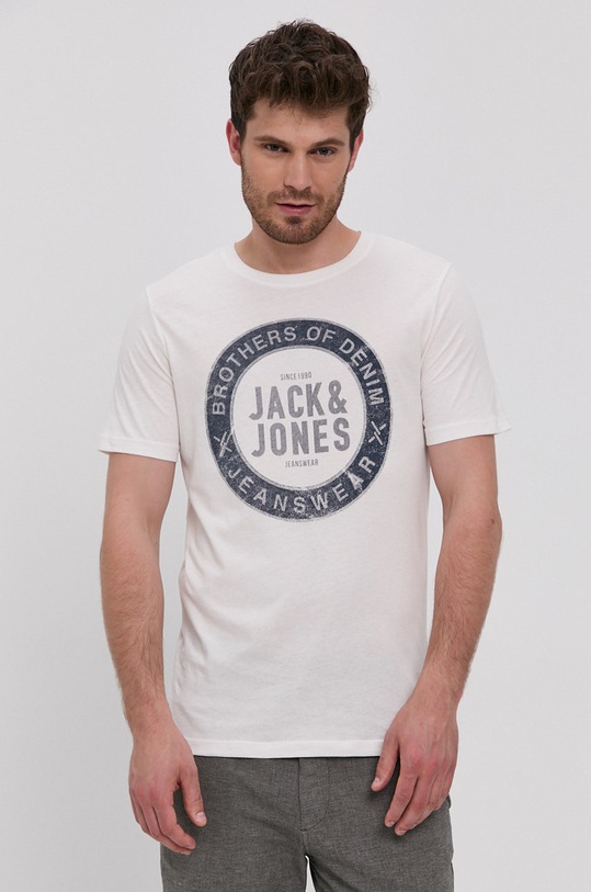 Jack & Jones T-shirt regular beżowy 12190510