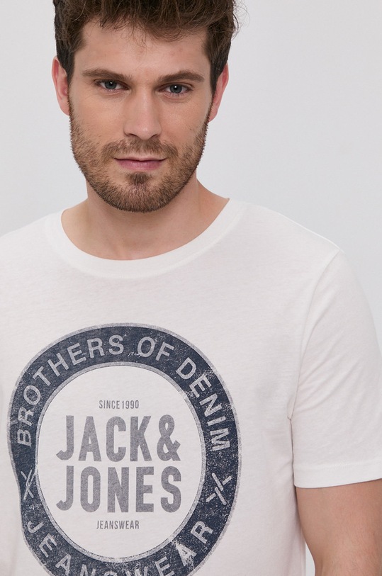 Jack & Jones T-shirt beżowy 12190510