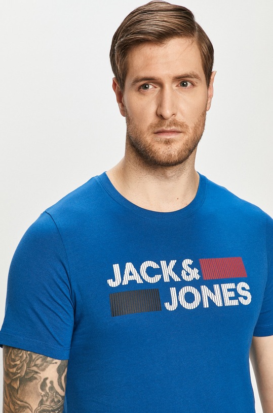 Jack & Jones T-shirt bawełniany niebieski 12151955..