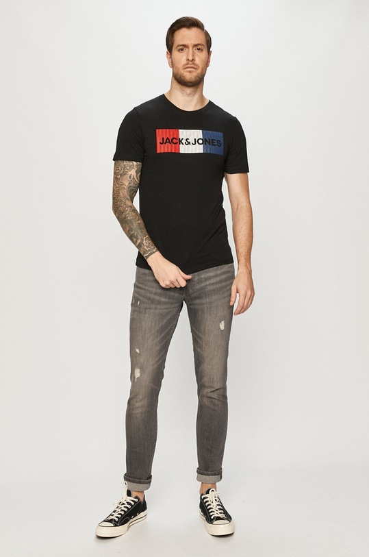 Jack & Jones T-shirt bawełniany 12151955.. czarny AA00