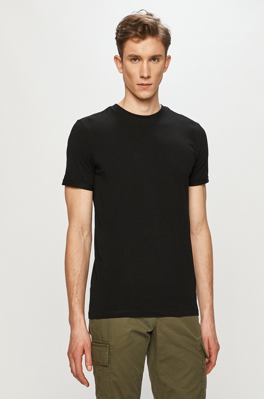 Jack & Jones - T-shirt z elastanem czarny 12183777.
