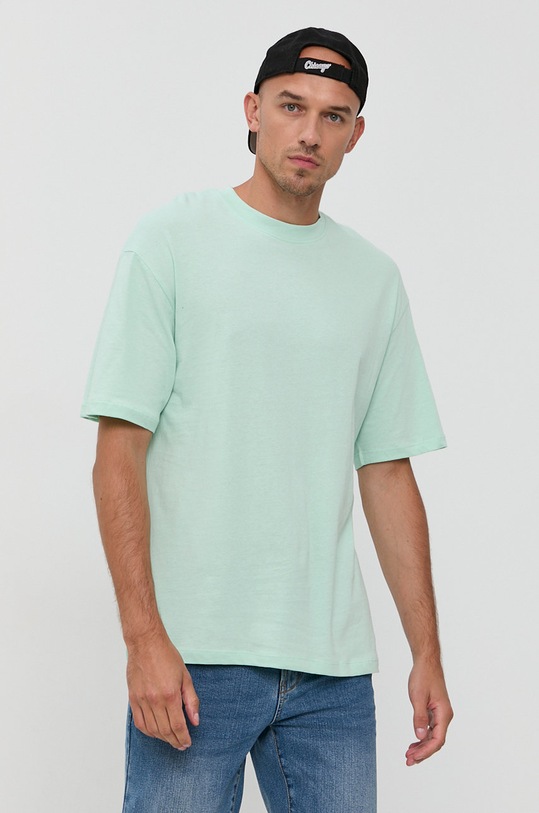 Jack & Jones T-shirt bawełniany zielony 12185628