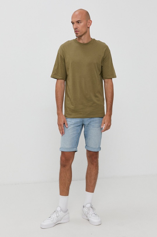 Jack & Jones T-shirt bawełniany 12185628 zielony AA00