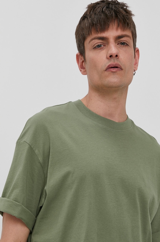 Jack & Jones Tricou din bumbac verde 12185628