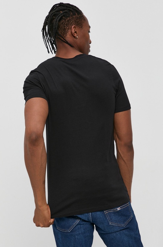 Бавовняна футболка Jack & Jones 12189734 чорний AA00
