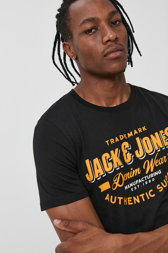Одяг Бавовняна футболка Jack & Jones 12189734 чорний