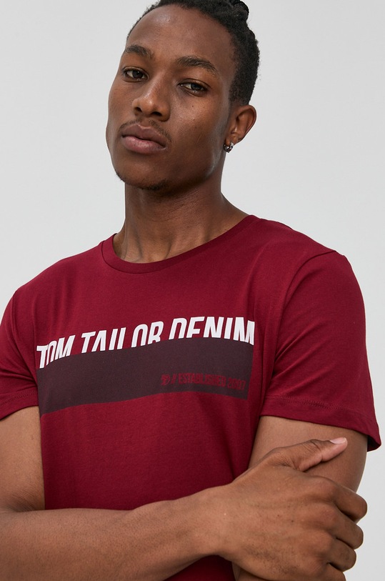 Tom Tailor T-shirt bawełniany czerwony 1016303.25652