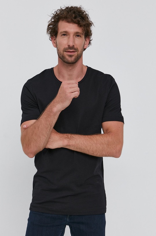 Tiger Of Sweden T-shirt bawełna czarny T49355036Z