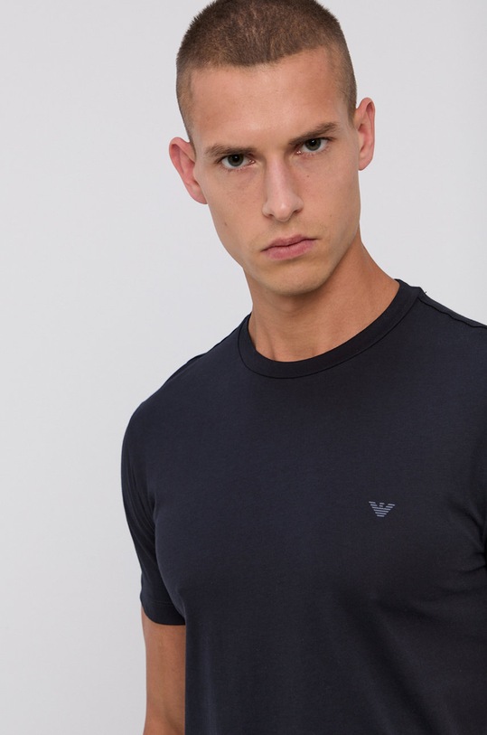 Emporio Armani tricou din bumbac bleumarin 8N1D68.1JPZZ
