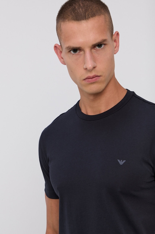 Bavlnené tričko Emporio Armani tmavomodrá 8N1D68.1JPZZ