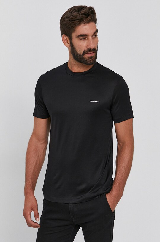 Emporio Armani tricou 8N1TD8.1JUVZ negru AA00