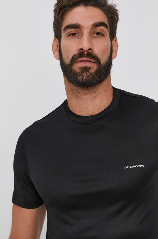 Emporio Armani tricou negru 8N1TD8.1JUVZ