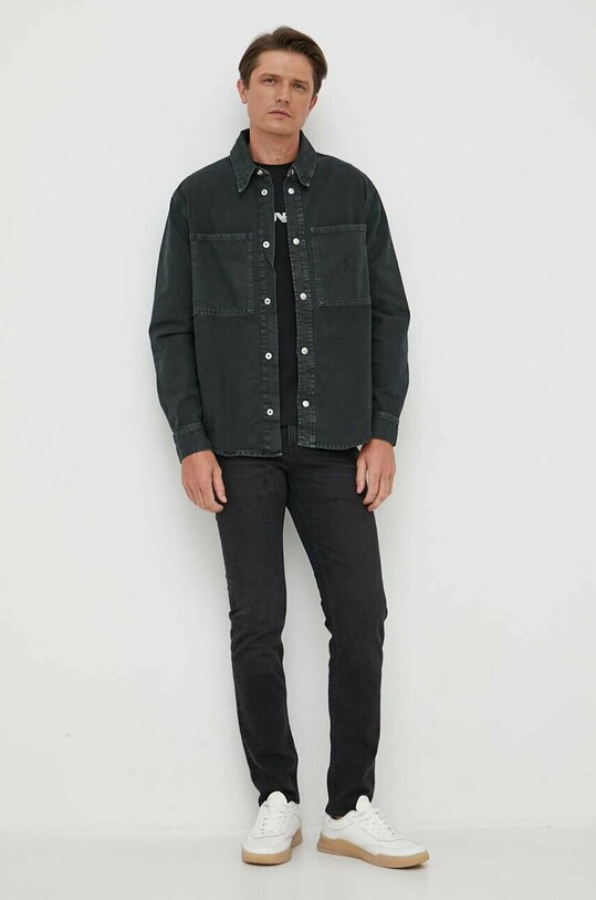 Хлопковая футболка Emporio Armani 8N1TN5.1JPZZ чёрный AA00