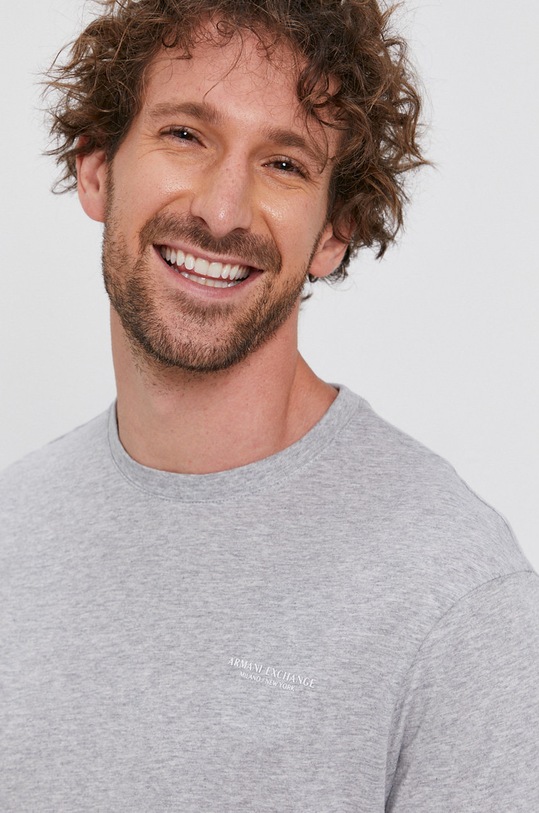 Armani Exchange t-shirt bawełniany szary 8NZT91.Z8H4Z.NOS