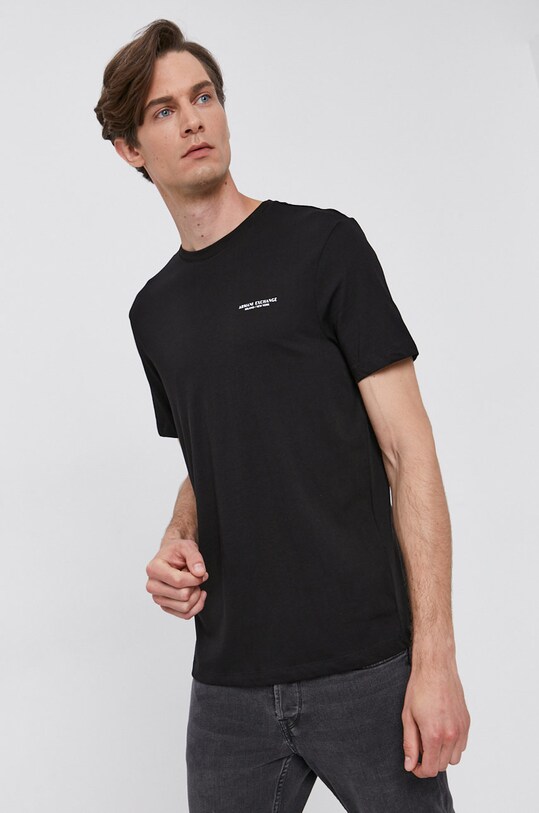 Хлопковая футболка Armani Exchange чёрный 8NZT91.Z8H4Z.NOS
