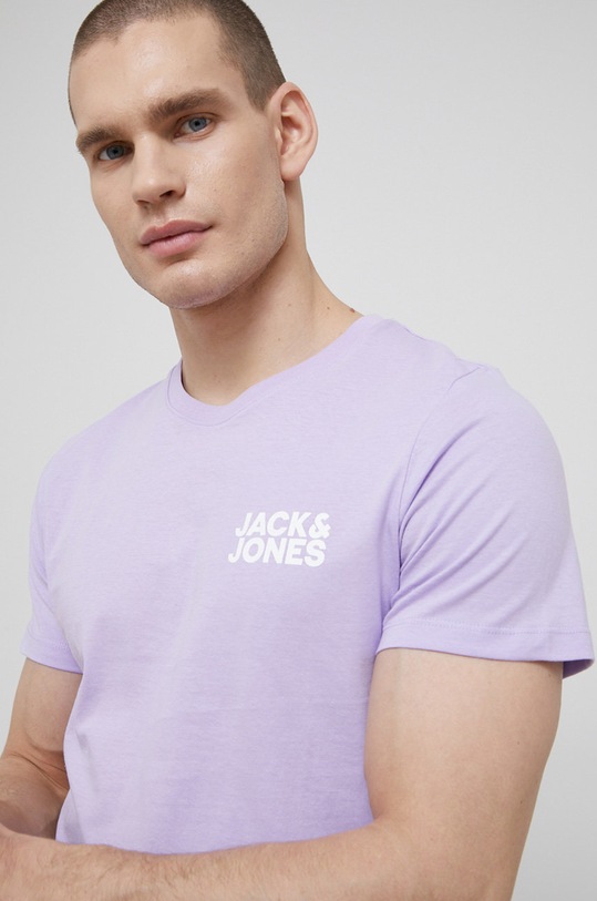 Bavlnené tričko Jack & Jones fialová 12151955.Lavender