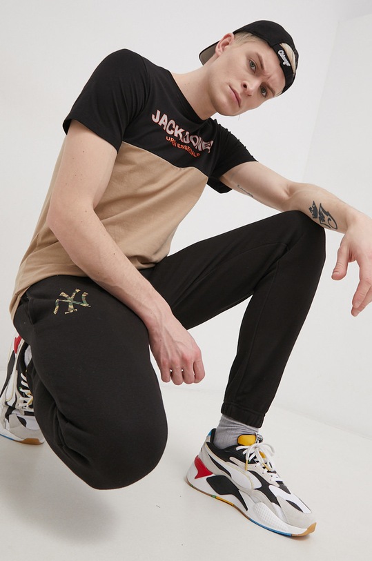 Pamučna majica Jack & Jones 12190452.Crockery bež AA00