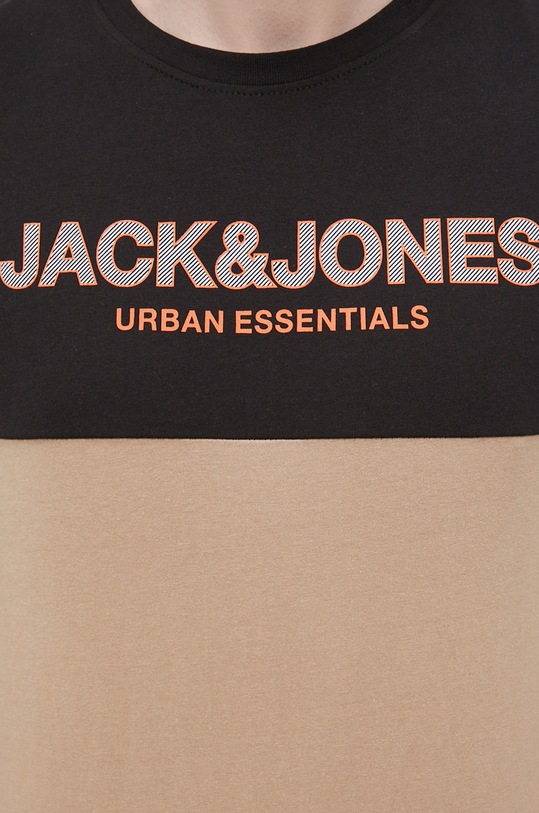 Pamučna majica Jack & Jones 12190452.Crockery bež
