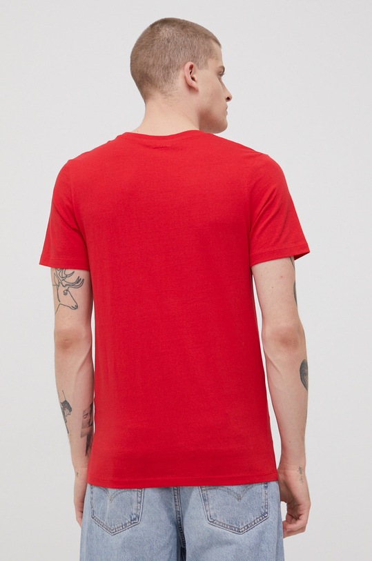 Oblečenie Bavlnené tričko Jack & Jones 12199474.TrueRed červená