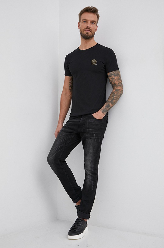 Versace T-shirt (2-pack) AU10193.NOS czarny AA00