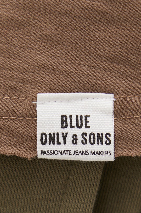 Only & Sons T-shirt bawełniany 22017822.Shitake brązowy