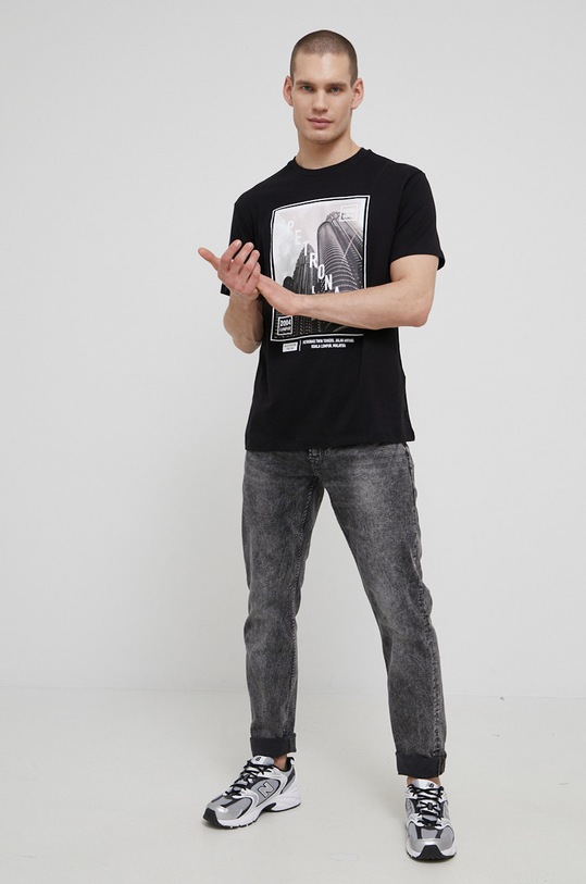 Only & Sons t-shirt bawełniany 22021777.Black czarny AA00