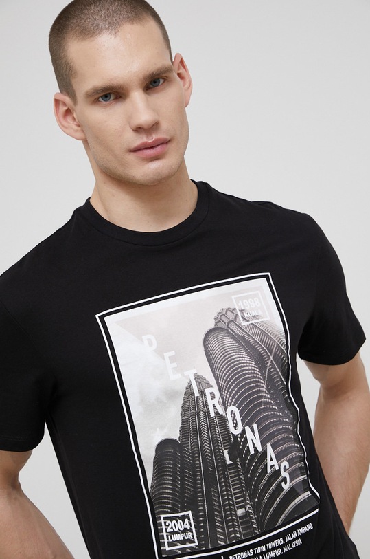 Only & Sons t-shirt bawełniany czarny 22021777.Black