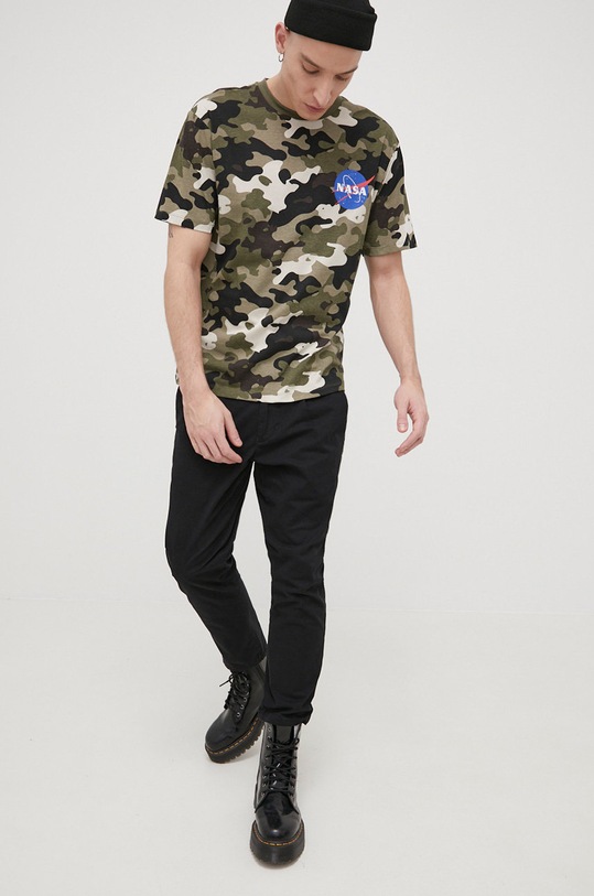 Only & Sons tricou din bumbac 22021861.OliveNight verde AA00