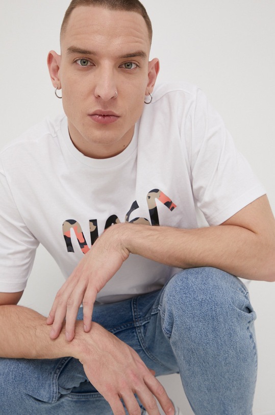 Bavlněné tričko Only & Sons kulatý bílá 22021861.BrightWhit