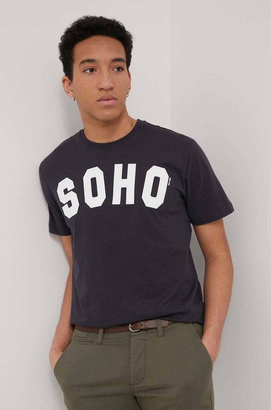 Only & Sons t-shirt bawełniany nadruk granatowy 22022576.DarkNavy