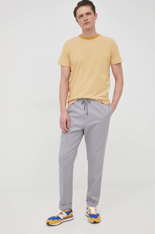 Selected Homme tricou din bumbac 16080129.GoldenSpic galben AA00