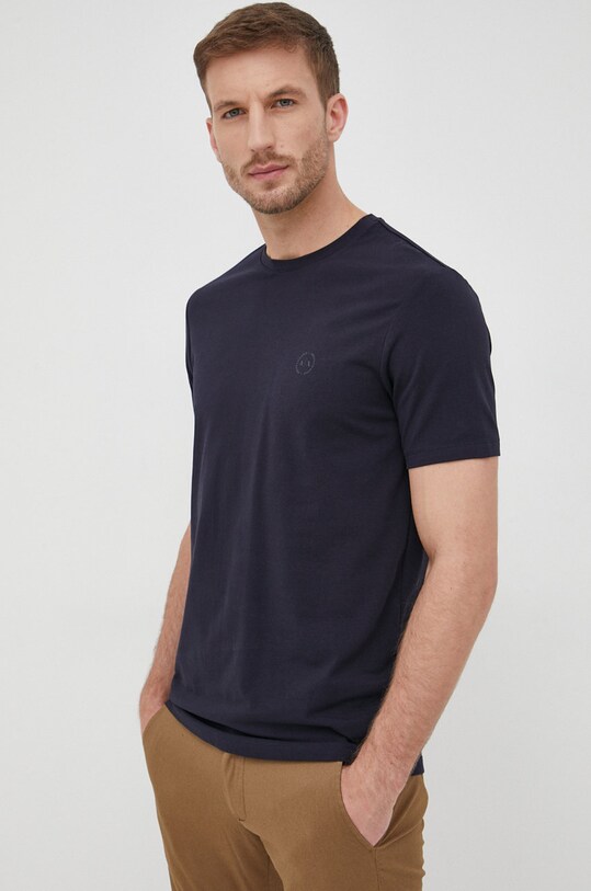 Хлопковая футболка Armani Exchange с эластаном тёмно-синий 8NZT84.Z8M9Z.NOS