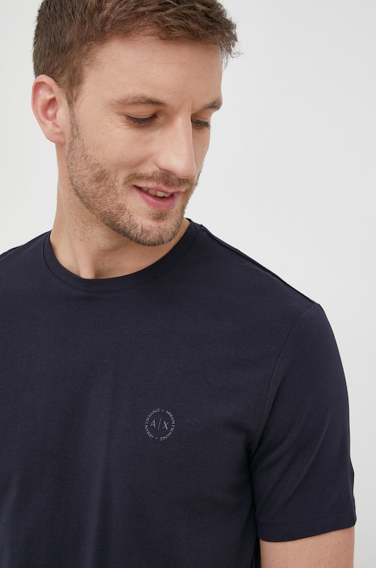 Armani Exchange t-shirt bawełniany 8NZT84.Z8M9Z.NOS granatowy 8NZT84.Z8M9Z.NOS