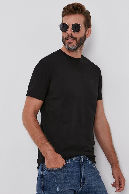 Armani Exchange Tricou din bumbac uni negru 8NZT84.Z8M9Z.NOS