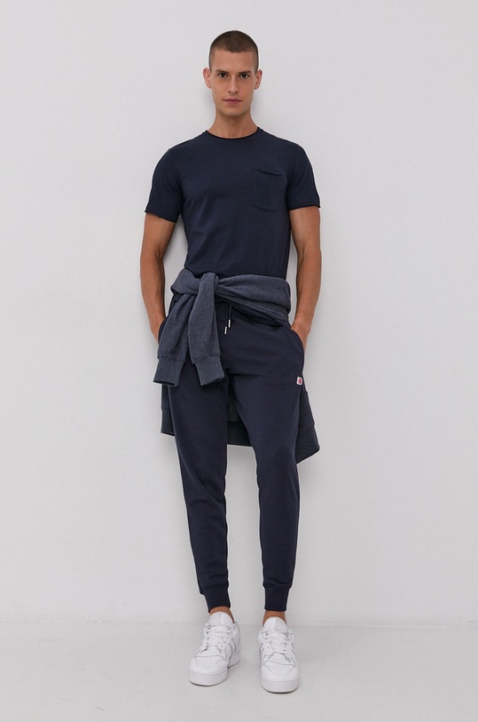 Solid T-shirt bawełniany 21103652.791991 granatowy AA00