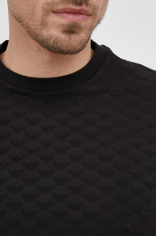 Emporio Armani tricou din bumbac negru 8N1TL7.1JHWZ.NOS