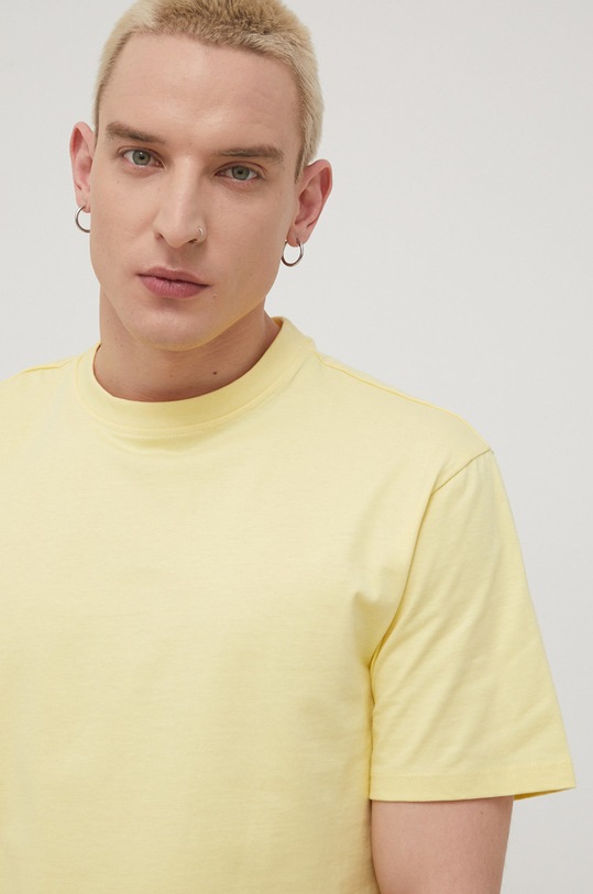 Only & Sons tricou din bumbac galben 22022532.Custard