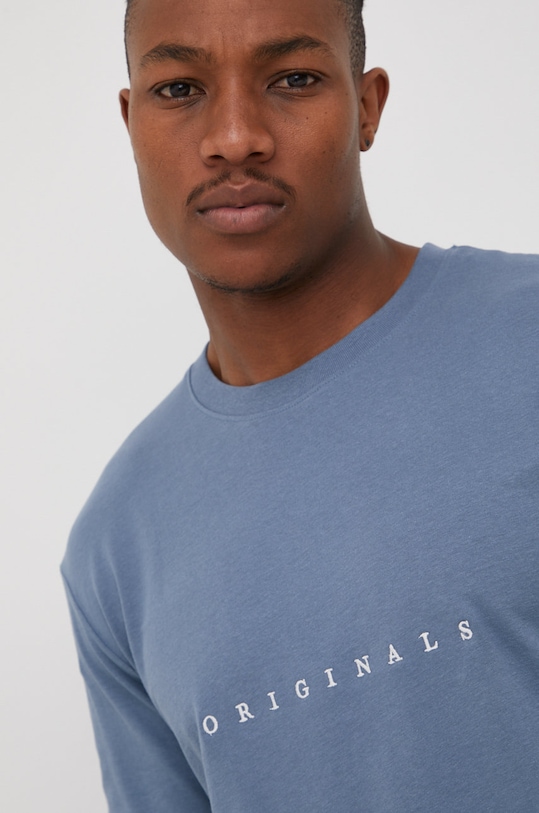 Jack & Jones t-shirt bawełniany aplikacja niebieski 12176780.Bluefin