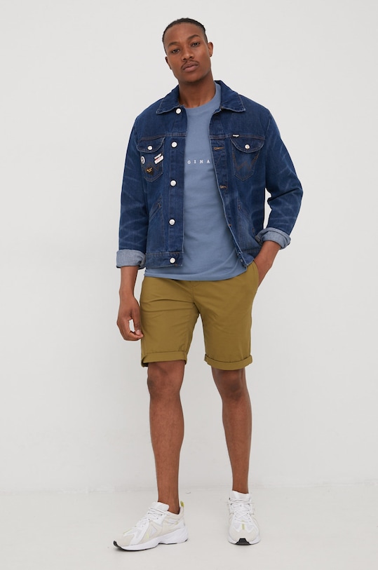 Jack & Jones t-shirt bawełniany 12176780.Bluefin niebieski AA00