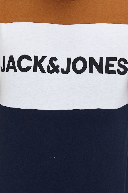 Bavlněné tričko Jack & Jones 12173968.Rubber hnědá