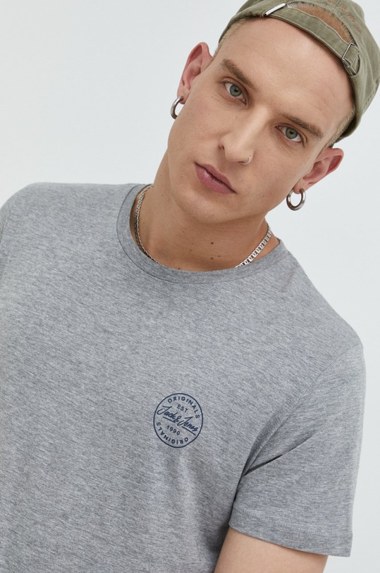 Jack & Jones t-shirt szary 12205022.LightGreyM