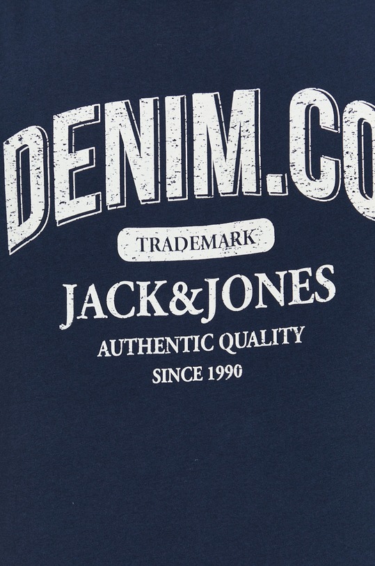 Bavlněné tričko Jack & Jones námořnická modř 12210949.NavyBlazer