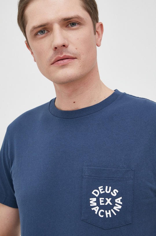 Deus Ex Machina t-shirt bawełniany granatowy T.DMA51995