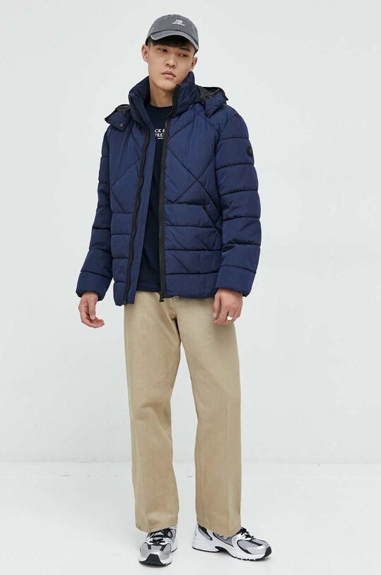Βαμβακερό μπλουζάκι Premium by Jack&Jones Archie 12217167.NavyBlazer σκούρο μπλε AA00