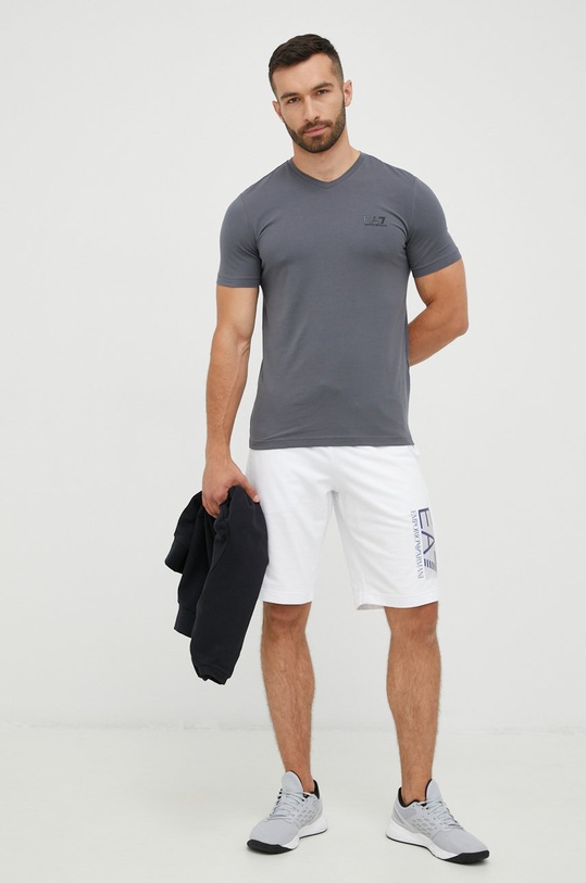 EA7 Emporio Armani t-shirt 8NPT53.PJM5Z.NOS z elastanem szary 8NPT53.PJM5Z.NOS