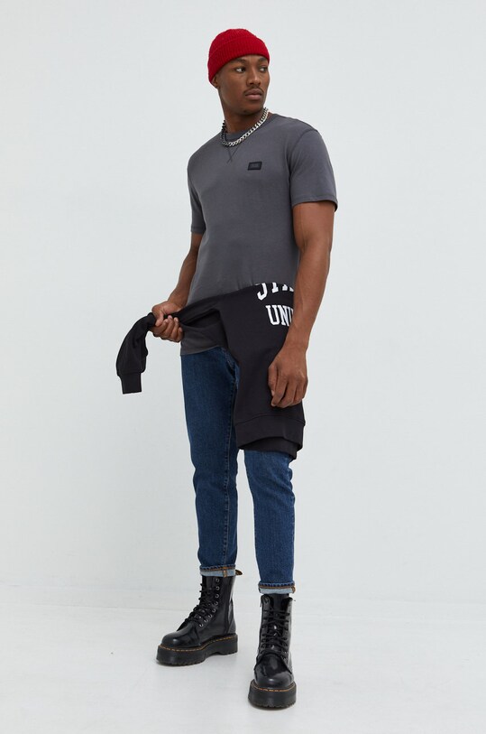 Jack & Jones t-shirt bawełniany JCOCLASSIC 12214066.Asphalt szary AA00