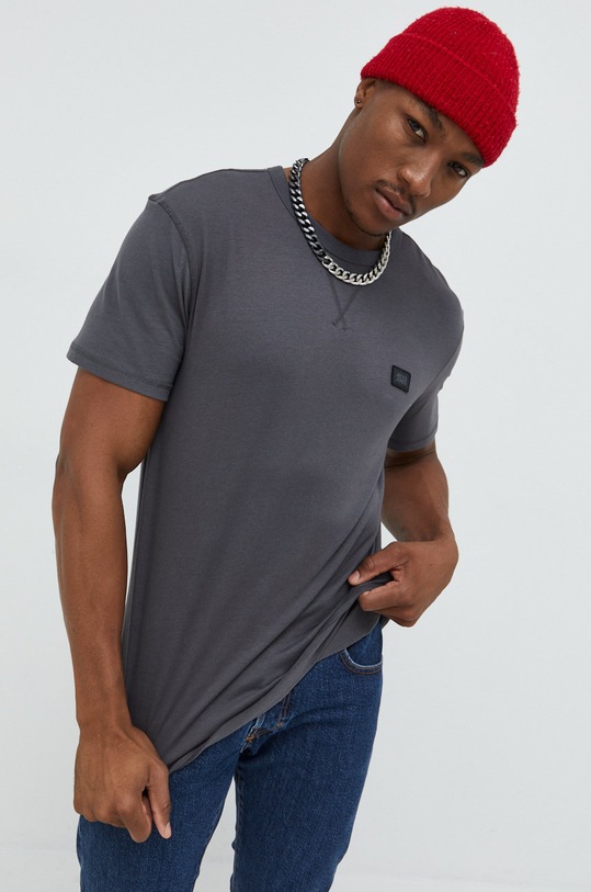 Jack & Jones t-shirt bawełniany JCOCLASSIC szary 12214066.Asphalt
