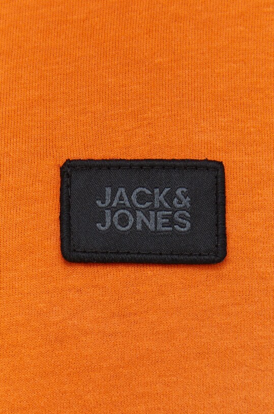 Jack & Jones t-shirt bawełniany JCOCLASSIC 12214066.MandarinOr pomarańczowy