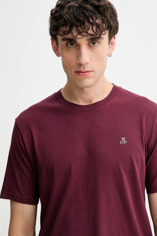Marc O'Polo t-shirt bawełniany bordowy B21201251054