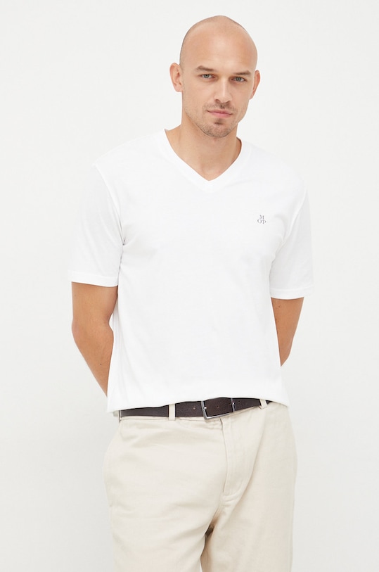 Marc O'Polo t-shirt bawełniany bawełna biały B21201251616